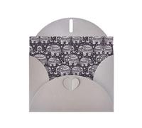 POEZJZW Cartoon Cute Elephant Patterned Pearl Paper Blank Greeting Card Suitable For Birthday Wedding Party Invitation With Gray Envelope