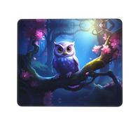 POEZJZW Cartoon Cute Owl Pattern Mouse Pad, Portable Office Non-Slip Rubber Base Wireless Mouse Pad For Office Laptop Computer Pc 7.9 X 9.5 In