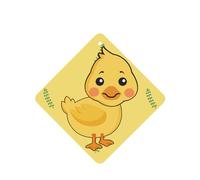 Poezjzw Cartoon Duck Pattern Car Air Fresheners 6 Pcs Square Hanging Aromatherapy Tablets Scented Fresheners For Bedroom Bathroom