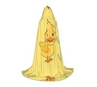 POEZJZW Cartoon Duck Pattern Hooded Cloak Robe Costume Cloak For Adult Men Women Christmas Hoodies Cape Cosplay Costumes S