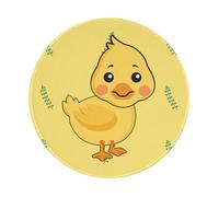 POEZJZW Cartoon Duck Pattern Round Mouse Mat, Cute Mouse Pad, Non-Slip Rubber Base With Stitched Edge, Small Size 7.9 X 7.9 Inch