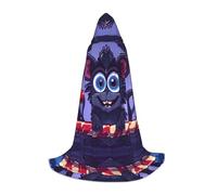 POEZJZW Cartoon Mouse Pattern Hooded Cloak Robe Costume Cloak For Adult Men Women Christmas Hoodies Cape Cosplay Costumes M
