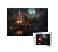 Poezjzw Castle In The Forest Classic Jigsaw 1000 Pieces Wooden Puzzle Modern Home Decor Intellectual Game 75x50cm