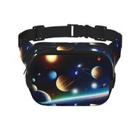 Poezjzw Celestial Planet Travel Waist Bag Suitable For Running, Cycling And Outdoor Adventures, Store Mobile Phones And Credit Cards, Black, One Size, Black, One Size