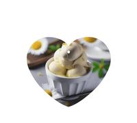 Poezjzw Chamomile Ice Cream Pattern Car Air Fresheners 6 Pcs Heart Shape Hanging Aromatherapy Tablets Scented Fresheners For Bedroom Bathroom