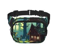 Poezjzw Cheering Gnome Travel Waist Bag Suitable For Running, Cycling And Outdoor Adventures, Store Mobile Phones And Credit Cards, Black, One Size