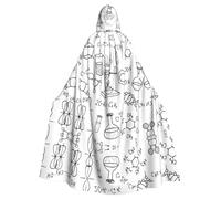 POEZJZW Chemotherapy Pattern Poncho Halloween Hooded Cape Women'S Men'S Halloween Dress Up Party Cosplay Costumes