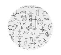 POEZJZW Chemotherapy Pattern Round Mouse Pad, Non-Slip Rubber Base Small Mouse Pad, Suitable For Games, Computer Laptop, 7.9x7.9 Inches.