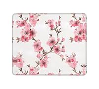 Poezjzw Cherry Blossom Pattern Mouse Pad Office Laptop Computer Desk Wireless Mouse Non Slip Rubber Base Washable 7 X 8.6 in Keyboard Pad