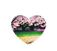 Poezjzw Cherry Blossom Tree Pattern Car Air Fresheners 6 Pcs Heart Shape Hanging Aromatherapy Tablets Scented Fresheners For Bedroom Bathroom