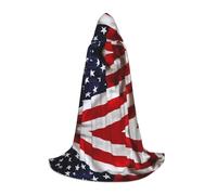 POEZJZW Christma Hoodie Halloween Witch Witchcraft Robe | American Flag Pattern Halloween Cosplay Costume Hoodies Cape Unisex Costume Party Masquerade