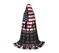 Poezjzw Christma Hoodie Halloween Witch Witchcraft Robe | American Flag Veterans Day Pattern Halloween Cosplay Costume Hoodies Cape Unisex Costume Party Masquerade