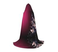 POEZJZW Christma Hoodie Halloween Witch Witchcraft Robe | Beautiful Butterflies Pattern Halloween Cosplay Costume Hoodies Cape Unisex Costume Party Masquerade