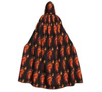 POEZJZW Christma Hoodie Halloween Witch Witchcraft Robe | Fire Nude Woman Flame Pattern Halloween Cosplay Costume Hoodies Cape Unisex Costume Party Masquerade