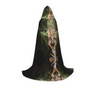 POEZJZW Christma Hoodie Halloween Witch Witchcraft Robe | German Shepherd Pattern Halloween Cosplay Costume Hoodies Cape Unisex Costume Party Masquerade