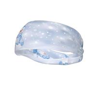 Poezjzw Christmas Happy Snowman Pattern Sports Headband Suitable For Running Yoga Running Cycling Elastic Moisture Band