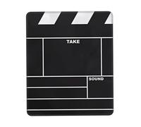 POEZJZW Classic Movie Clapboard Black Textured Mouse Pad, Rubberized Locking Edge Anti-Slip Mouse Pad For Office Gaming Computer Laptop 10 X 12 Inch