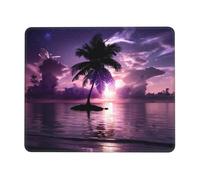 POEZJZW Coconut Tree In The Lake Pattern Mouse Pad, Portable Office Non-Slip Rubber Base Wireless Mouse Pad For Office Laptop Computer Pc 7 X 8.6 In