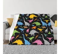 POEZJZW Colorful Cute Animal Dinosaur Pattern Blanket Super Soft Flanne Warm Blanket Bed Sofa Living Room Film 40"X30"