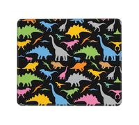 POEZJZW Colorful Cute Animal Dinosaur Textured Mouse Pad, Rubberized Locking Edge Anti-Slip Mouse Pad For Office Gaming Computer Laptop 7 X 8.6 In