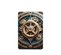 Poezjzw Cool Steampunk Gears Pattern Car Air Fresheners 6 Pcs Rectangle Hanging Aromatherapy Tablets Scented Fresheners For Bedroom Bathroom