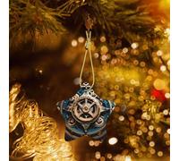 Poezjzw Cool Steampunk Gears Pattern Christmas Ceramic Pendant Decorations Suitable For Home Shopping Malls And Holiday Celebrations