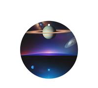 Poezjzw Cosmic Saturn Pattern Car Air Fresheners 4 Pcs Round Shape Hanging Aromatherapy Tablets Scented Fresheners For Bedroom Bathroom
