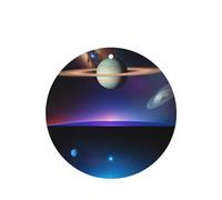 Poezjzw Cosmic Saturn Pattern Car Air Fresheners 6 Pcs Round Shape Hanging Aromatherapy Tablets Scented Fresheners For Bedroom Bathroom