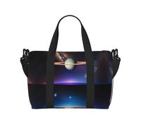 Poezjzw Cosmic Saturn Travel Duffle Bag Weekender Carry On Tote Bags For Women Hospital Bags For Labor And Delivery Overnight Luggage Bag, Black, One Size, Black, One Size