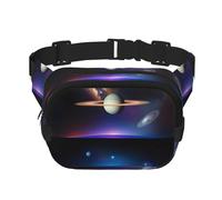Poezjzw Cosmic Saturn Travel Waist Bag Suitable For Running, Cycling And Outdoor Adventures, Store Mobile Phones And Credit Cards, Black, One Size