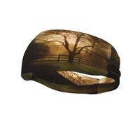 Poezjzw Countryside Farm Pattern Sports Headband Suitable For Running Yoga Running Cycling Elastic Moisture Band