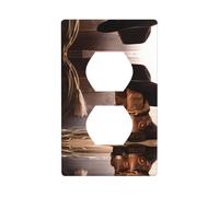 Poezjzw Cowboy Black Hat Western Boot Pattern Wall Plateoutlet Cover, Decorative Wall Plate Size 4.5x2.76 in for Residential and Commercial Areas