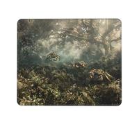 Poezjzw Crab at The Bottom of The Lake Pattern Mouse Pad Non-Slip Rubber Stitched Edges Waterproof Gaming Mouse Mat for Desk Gaming Work Wireless Mice 10 X 12 Inch