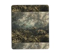 Poezjzw Crab at The Bottom of The Lake Pattern Mouse Pad Non-Slip Rubber Stitched Edges Waterproof Gaming Mouse Mat for Desk Gaming Work Wireless Mice 8.3 X 10.3 in