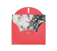 POEZJZW Creeping Tiger After Snow Pearl Paper Christmas Cards, With Red Envelopes, Thank You Cards, Wedding, Valentine'S Day Cards 10-Count