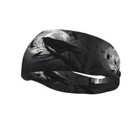 Poezjzw Crow Birds Pattern Sports Headband Suitable For Running Yoga Elasticated Moisture Wicking Hairband