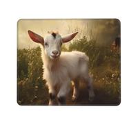 POEZJZW Cute Baby Goat Pattern Mouse Pad Gaming Non-Slip Rubber Base Rectangular Mouse Mat for Desktop Computer Laptop Gaming Office 8.3 X 10.3 in