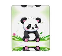 POEZJZW Cute Baby Panda On Grass Pattern Mouse Pad Non-Slip Rubber Stitched Edges Waterproof Gaming Mouse Mat for Desk Gaming Work Wireless Mice 7.9 X 9.5 in
