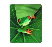 POEZJZW Cute Frog Textured Mouse Pad, Rubberized Locking Edge Anti-Slip Mouse Pad For Office Gaming Computer Laptop 7 X 8.6 In