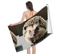 POEZJZW Cute Hedgehog Printed Bath Towel Microfiber Absorbent Towels Use As Bath Fitness, Bathroom, Shower, Sports, Yoga Towel