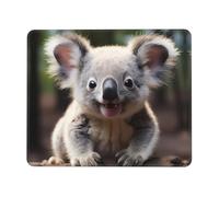 POEZJZW Cute Koala Pattern Mouse Pad Non-Slip Rubber Stitched Edges Waterproof Gaming Mouse Mat for Desk Gaming Work Wireless Mice 7.9 X 9.5 in