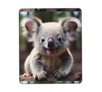 POEZJZW Cute Koala Pattern Mouse Pad, Portable Office Non-Slip Rubber Base Wireless Mouse Pad for Office Laptop Computer Pc 7.9 X 9.5 in