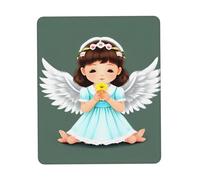 POEZJZW Cute Little Angel Pattern Mouse Pad, Portable Office Non-Slip Rubber Base Wireless Mouse Pad For Office Laptop Computer Pc 10 X 12 Inch