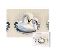 Poezjzw Cute Little Swan Adult Classic Jigsaw 300 Pieces Wooden Puzzle Modern Home Decor Intellectual Game 40 X 28 Cm