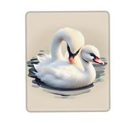 POEZJZW Cute Little Swan Pattern Mouse Pad, Portable Office Non-Slip Rubber Base Wireless Mouse Pad For Office Laptop Computer Pc 7.9 X 9.5 In