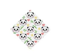 Poezjzw Cute Panda Bamboo Star Pattern Car Air Fresheners 4 Pcs Square Hanging Aromatherapy Tablets Scented Fresheners For Bedroom Closet Shoe