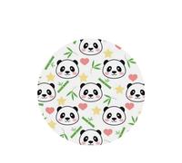 Poezjzw Cute Panda Bamboo Star Pattern Car Air Fresheners 6 Pcs Round Shape Hanging Aromatherapy Tablets Scented Fresheners For Bedroom Closet Shoe