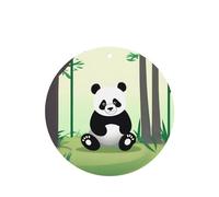 Poezjzw Cute Panda Pattern Car Air Fresheners 4 Pcs Round Shape Hanging Aromatherapy Tablets Scented Fresheners For Bedroom Closet Shoe