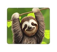 POEZJZW Cute Sloth Pattern Mouse Pad, Portable Office Non-Slip Rubber Base Wireless Mouse Pad For Office Laptop Computer Pc 7 X 8.6 In