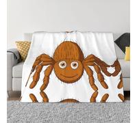 POEZJZW Cute Tarantula Spider Pattern Fashion Flannel Bed Blanket Cozy Blanket Soft And Warm Sofa Bedroom Blanket 60"X50"